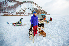 Встреча с собаками, фототуры на Байкал